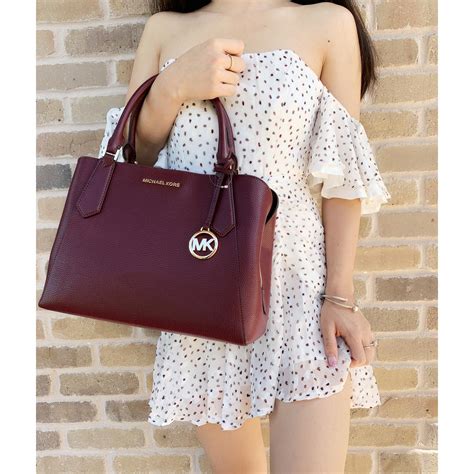 michael kors kimberly large east west satchel merlot pebbled leather|Amazon.com: Merlot Michael Kors Handbags.